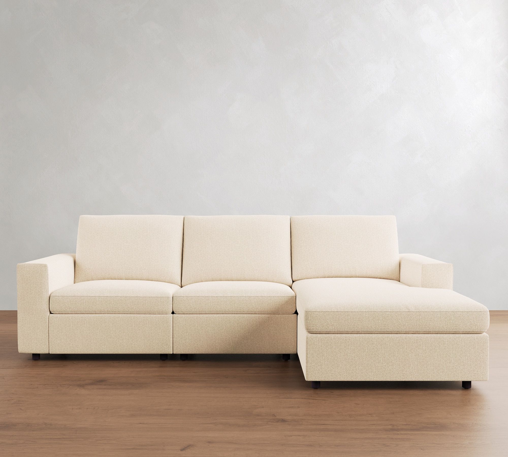 Dream Power Reclining Chaise Sectional (115"-127")