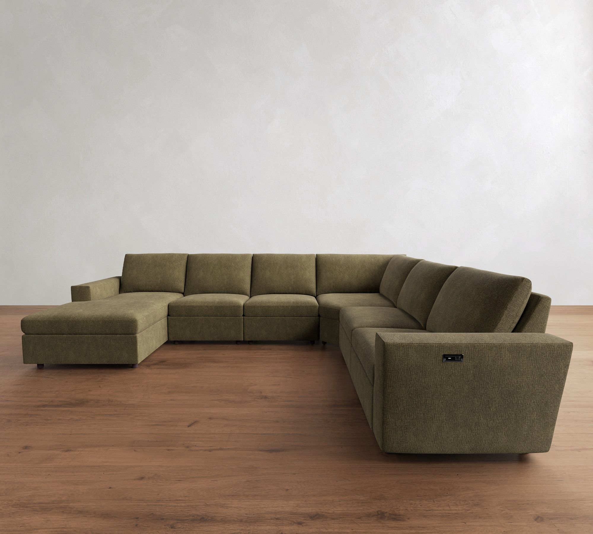Dream Power Reclining L-Shaped Chaise Sectional (154"-166")