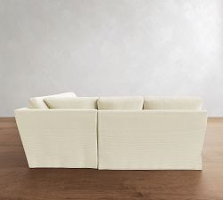 Buchanan Modern Square Arm Slipcovered 3-Piece Sectional (93")