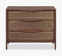 Open Box: Dolores Cane 3-Drawer Nightstand, 32" - Brown Wash