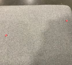 Open Box: Pearce Ottoman and a Half - Metal Performance Boucle, Espresso Finish