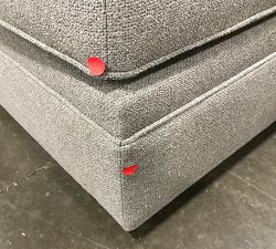 Open Box: Pearce Ottoman and a Half - Metal Performance Boucle, Espresso Finish