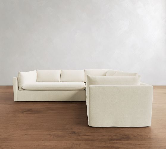Palmetto Slipcovered 3-Piece Sectional (116") by Pottery Barn