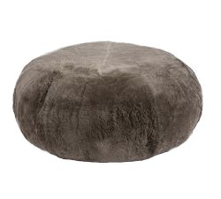 Bela Shortwool Sheepskin Round Pouf