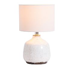 Open Box: Bethany Petite Ceramic Table Lamp (15") - Ivory with Moss Green