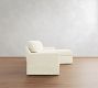 Buchanan Modern Square Arm Slipcovered Chaise Sectional (91")