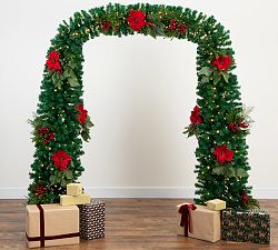 Faux Lit Pine Needle Arch