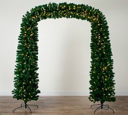 Faux Lit Pine Needle Arch