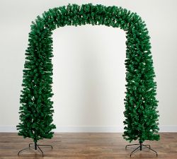 Faux Lit Pine Needle Arch