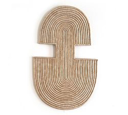 Open Box: Handwoven Abstract Mask, Style 2 - Natural