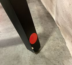 Open Box: Layton Upholstered Swivel Counter Stool (25.5") - Basketweave Slub Ivory, Blackened Oak Legs