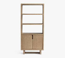 Open Box: Portola Open Bookcase with Doors (33") - Seadrift Finish