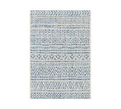 Open Box: Rakesh Indoor/Outdoor Printed Rug, 4'3" x 5'11" - Blue/Taupe