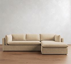Palmetto Leather Chaise Sectional (121")
