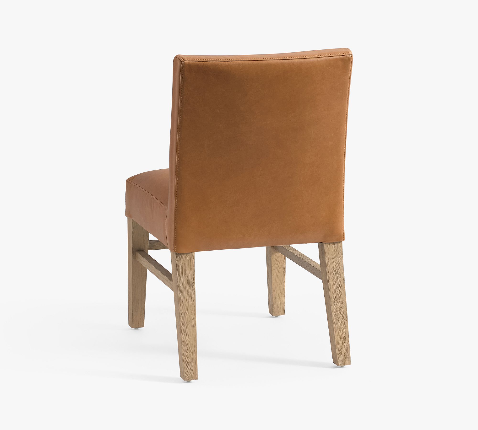 Rear view of leather dining chair