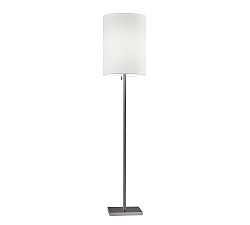 Open Box: Forsyth Metal Floor Lamp (60") - Brushed Steel Base with White Shade