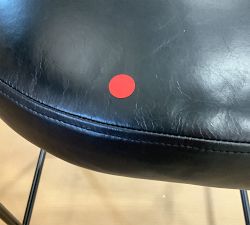 Open Box: Maison Leather Counter Stool (24") - Vintage Midnight, Antique Bronze Leg