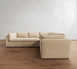 Palmetto Leather 3-Piece Sectional (116")