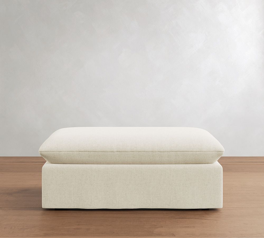 Palmetto Slipcovered Ottoman by Pottery Barn