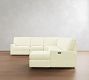 PB Comfort Modern Square Arm Power Reclining L-Shaped Chaise Sectional (151"-165")