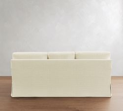 Buchanan Modern Square Arm Slipcovered Reversible Chaise Sectional