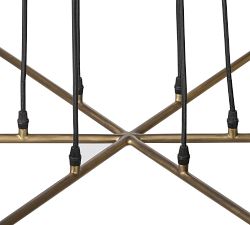 Lona Brass Round Chandelier (44")