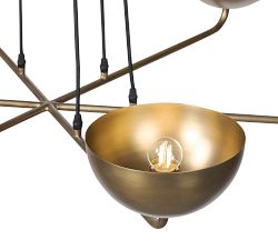 Lona Brass Round Chandelier (44")