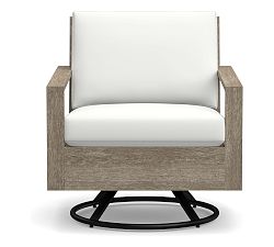 Open Box: Indio Swivel Lounge Chair Cushion Only - Canvas White Sunbrella Solid