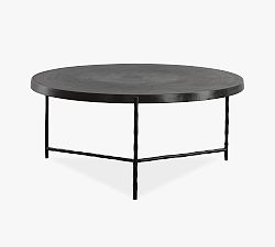 Open Box: Logan Round Metal Coffee Table - Black