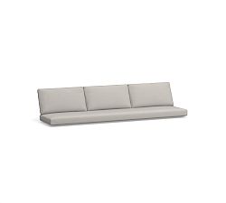 Open Box: Malibu Metal Outdoor Furniture Cushions, Grand Sofa Cushion, Sunbrella® Solid - Heather Gray