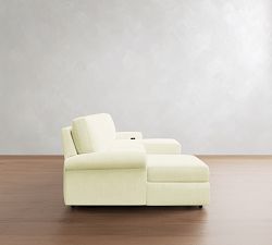 PB Comfort Modern Roll Arm Power Reclining Double Chaise Sectional (148"-176")