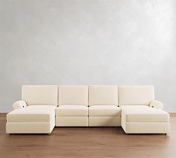 PB Comfort Roll Arm Power Reclining Double Chaise Sectional (148"176-")