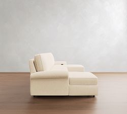 PB Comfort Roll Arm Power Reclining Double Chaise Sectional (148"176-")