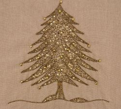 Beaded Christmas Tree Table Runner