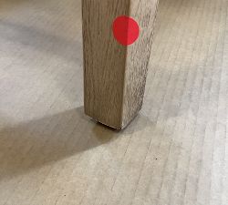 Open Box: Fenton Leather Bar Stool, Counter Height - Churchfield Ebony, Seadrift Frame