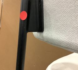 Open Box: Maison Upholstered Counter Stool (24") - Peformance Heathered Basketweave Ivory, Antique Bronze Legs 