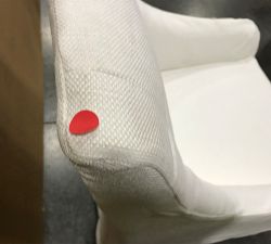 Open Box: York Slipcovered Dining Armchair - Performance Slub Weave White