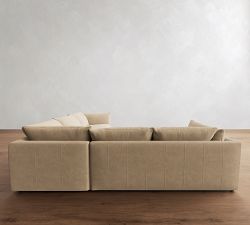 Palmetto Leather 3-Piece L-Shaped Sectional (116")