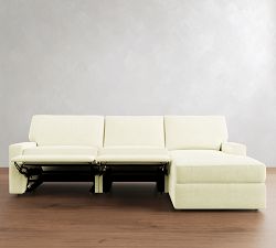 PB Comfort Modern Square Arm Power Reclining Chaise Sectional (111"-124")