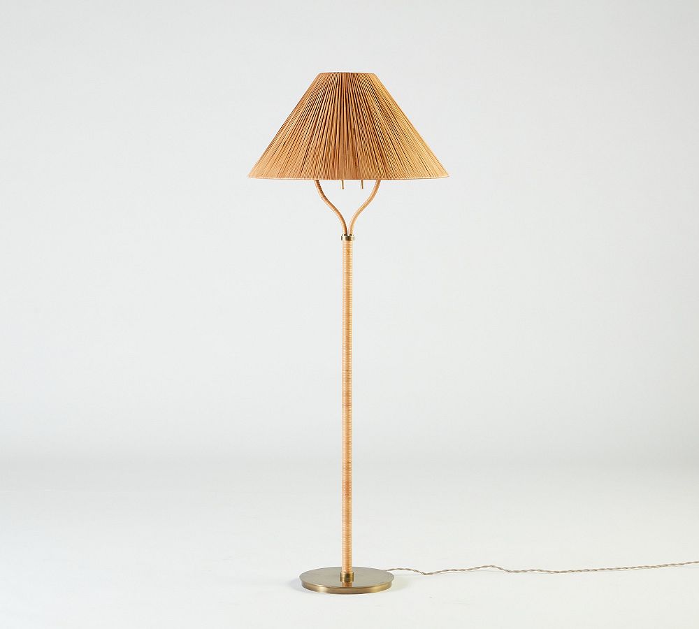 Dayna Rattan Floor Lamp (60") by Pottery Barn