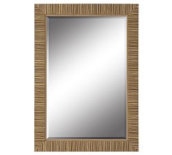 Open Box: Berskire Faux Rattan Wall Mirror, 25"W x 35"H - Natural