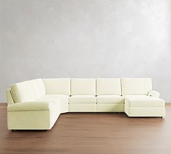 PB Comfort Modern Roll Arm Power Reclining L-Shaped Chaise Sectional (153"-167")