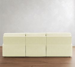 PB Comfort Modern Square Arm Power Reclining Chaise Sectional (111"-124")