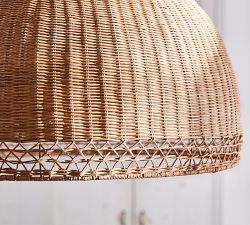 Augustus Round Rattan Chandelier (30")