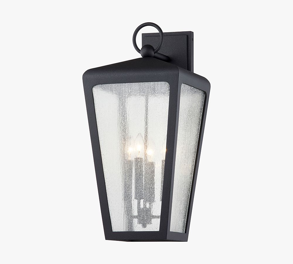 Kyrie Outdoor Seeded Glass Sconce (16''-26") by Pottery Barn