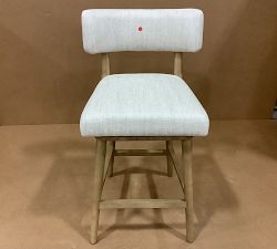 Open Box: Pardy Upholstered Swivel Counter Stool - Washed Natural