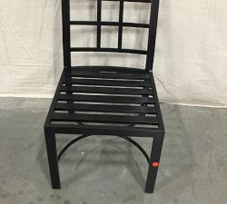 Open Box: Riviera Metal Outdoor Dining Side Chair Frame - Black