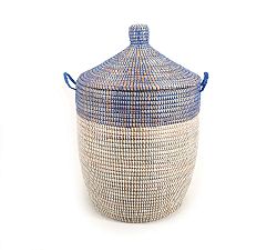 Open Box: Tilda Two-Tone Woven Basket, Medium - Navy