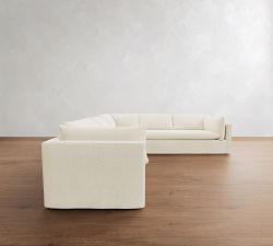 Palmetto Slipcovered 3-Piece L-Shaped Sectional (116")