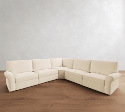 PB Comfort Roll Arm Power Reclining L-Shaped Sectional (122"-136")